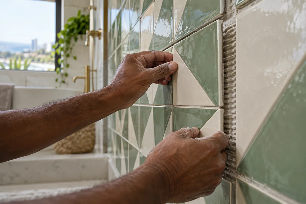 Illustrative image of tiling work
